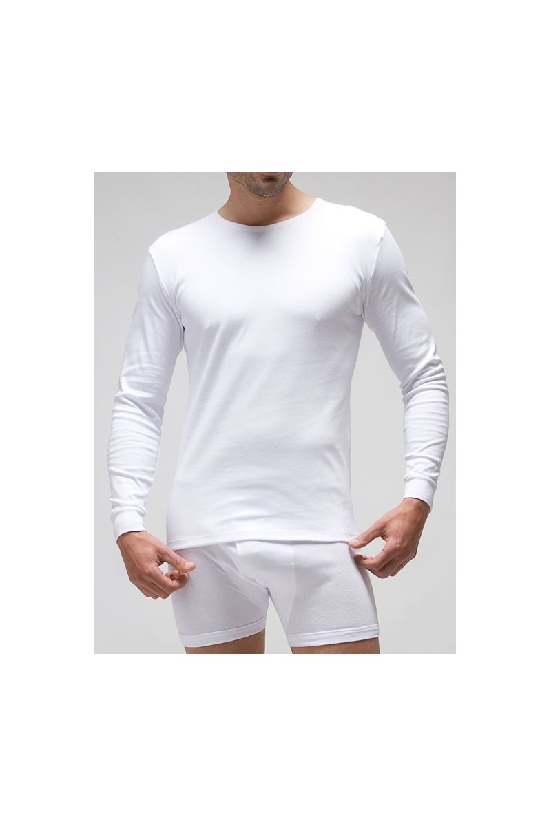 830 RAPIFE 48-60 BLANCO CAMISETA HOMBRE MANGA LARGA ALGODON