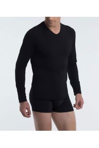 579 ABANDERADO CAMISETA HOMBRE ALGODON LYCRA DRY COOL COTTON MANGA LARGA