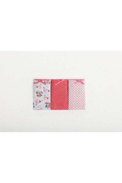 PB1014 PROMISE PACK-3 TANGA ALGODON ESTAMPADO