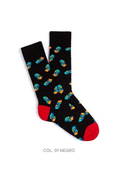 9070 JULY KHÜ CALCETIN HOMBRE FANTASIA DADOS