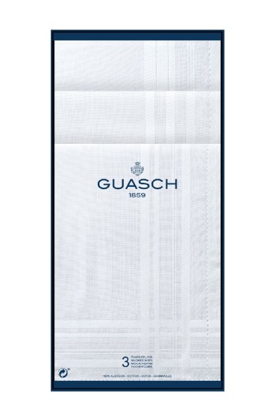 110.52 J GUASCH CRYSTAL 6 Uds PAÑUELOS HOMBRE 43x43