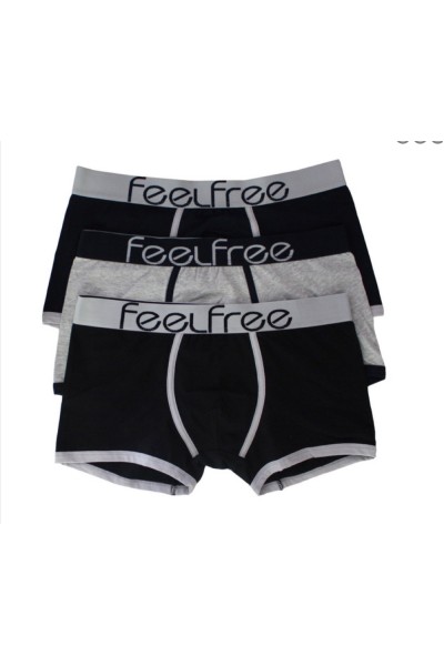 H1001 FEEL FREE PACK-3 BOXER HOMBRE GOMA VISTA