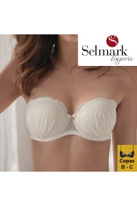 3426 B SELMARK SUJETADOR SIN TIRANTAS PUSH-UP "TIVOLI"