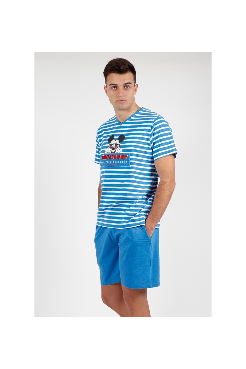 55408 DISNEY PIJAMA HOMBRE ALGODON RAYAS MICKEY