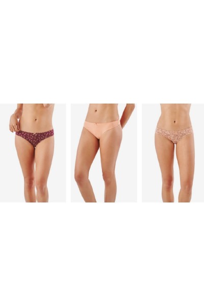 PB1011 PROMISE PACK-3 BRAGA BIKINI ALGODON ESTAMPADO "PC1011"