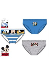 UE3034 DISNEY PACK-3 SLIP NIÑO ALGODON MICKEY