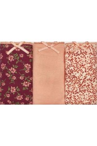 PB1011 PROMISE PACK-3 BRAGA BIKINI ALGODON ESTAMPADO "PC1011"