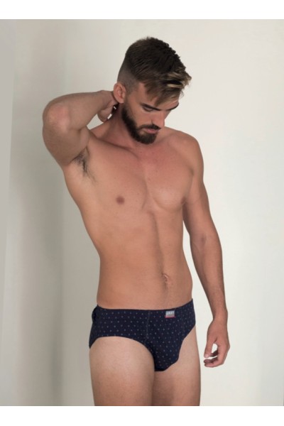 304X JAST PACK-3 SLIP HOMBRE ESTAMPADOS AZULES
