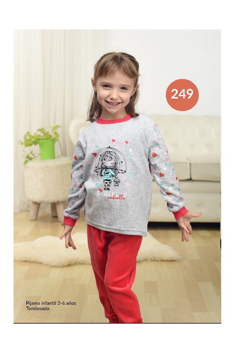 KN-249 IV21 KNT PIJAMA INFANTIL TERCIOPELO THE GIRL´S