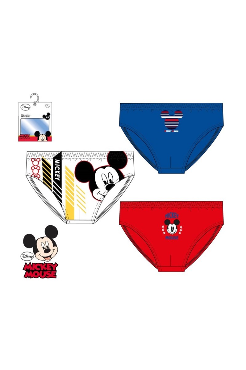 HU8131 MICKEY PACK-3 SLIPS NIÑO