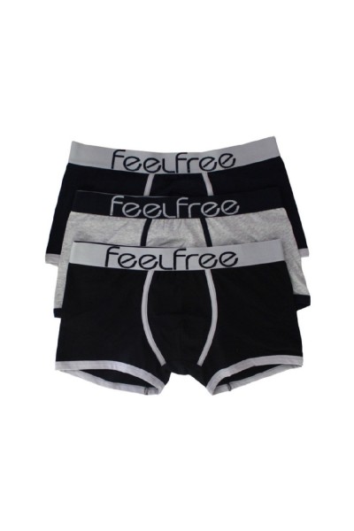 H1001 FEEL FREE PACK-3 BOXER HOMBRE GOMA VISTA