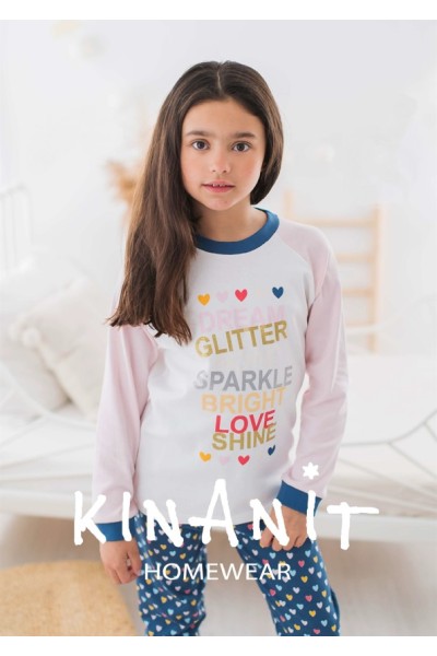 KN-466 IV22 KINANIT PIJAMA NIÑA ALGDON "GLITTER SPARKLE"