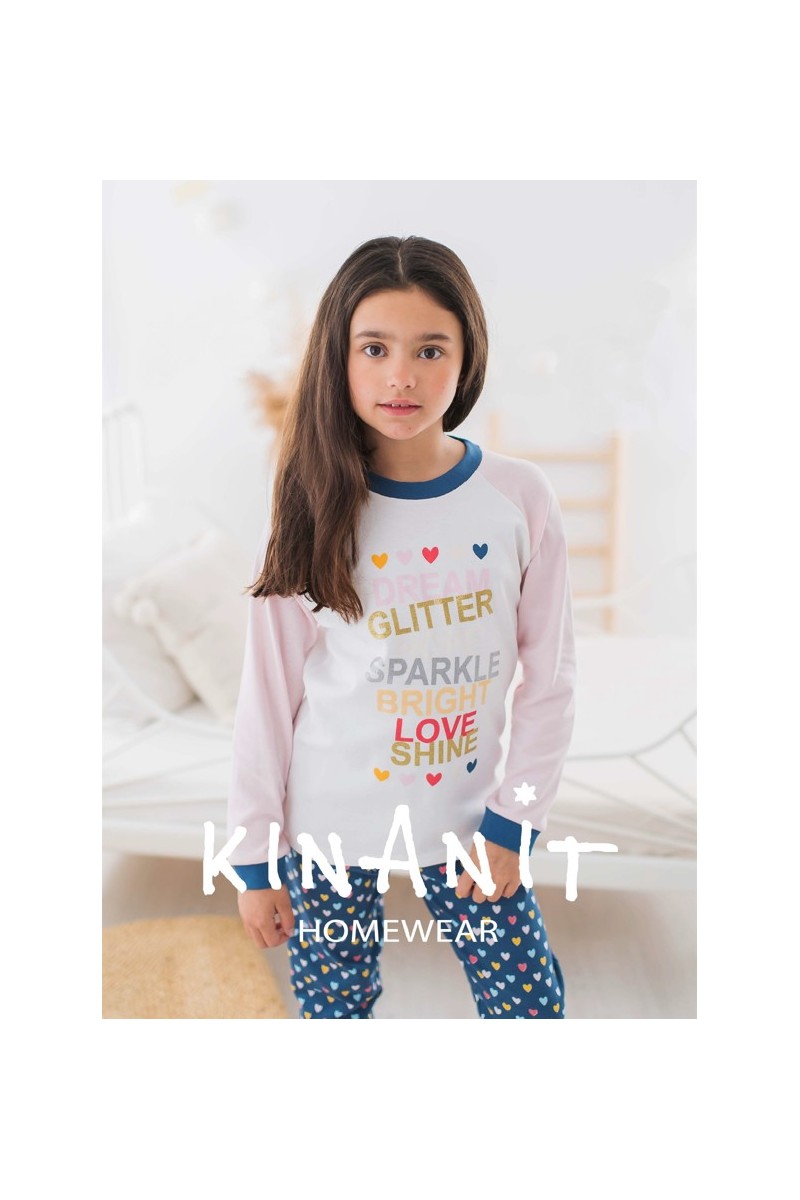 KN-466 IV22 KINANIT PIJAMA NIÑA ALGDON "GLITTER SPARKLE"