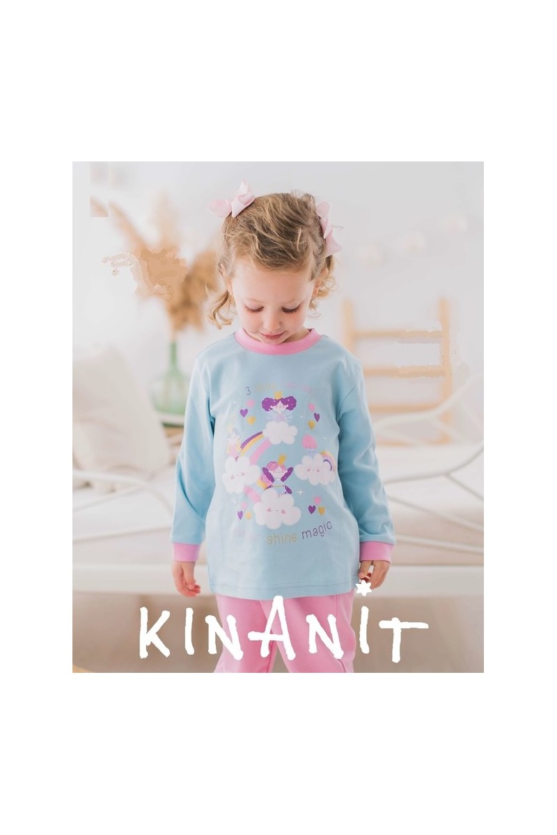 KN-269 IV22 KINANIT PIJAMA NIÑA ALGODON ""glitter shine magic"