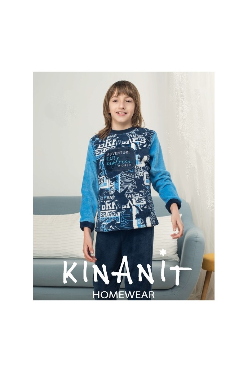 KN-392 IV22 KINANIT PIJAMA NIÑO CORALINA "ADVENTURE EXPLORER WORLD"