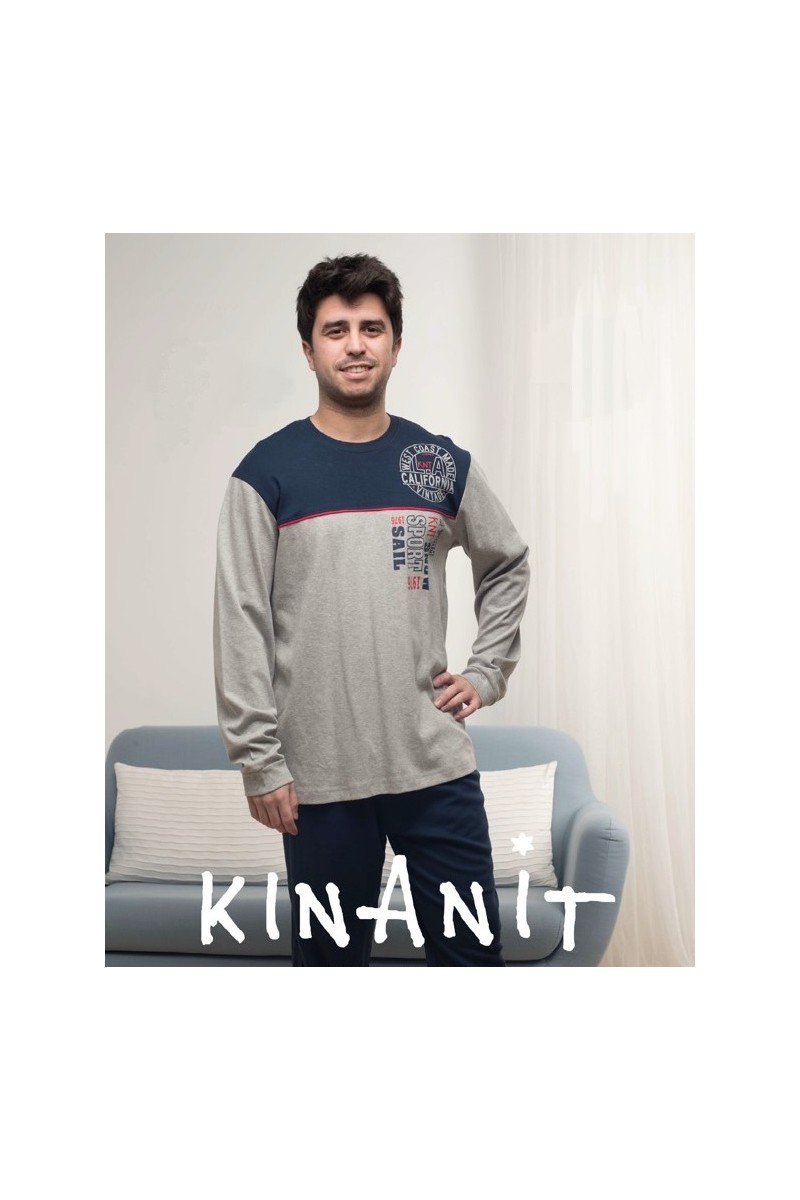 KN-661 IV22 KINANIT 3XL-4XL PIJAMA HOMBRE ALGODON "CALIFORNIA"