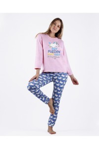 56710 MR.WONDERFUL PIJAMA MUJER UNICORNIO