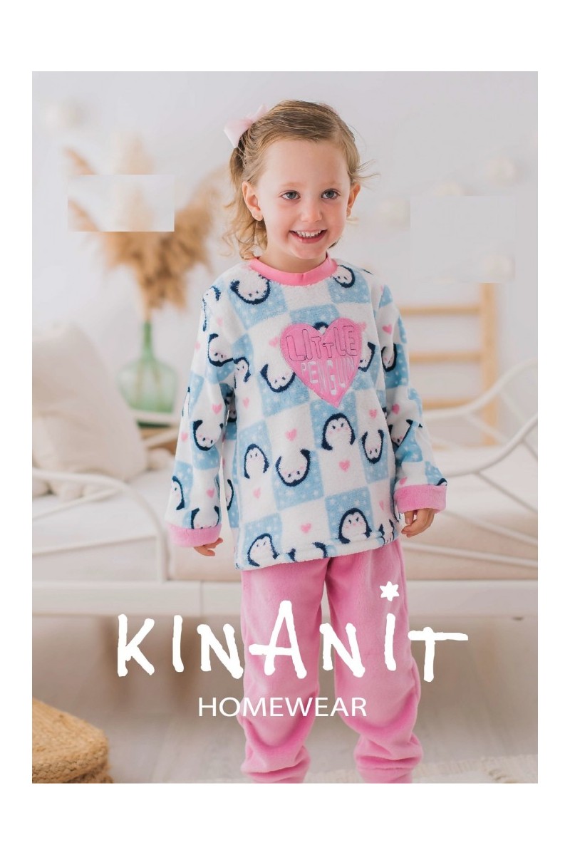 KN-294 IV22 KNT PIJAMA INFANTIL NIÑA CORAL LITTLE PENGUN