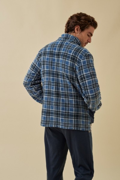 H33073 FEEL FREE CONJUNTO PIJAMA HOMBRE+CHAQUETA CUADROS COMBI