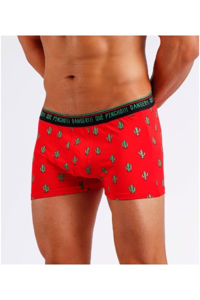 48454 DIVER bY ADMAS BOXER HOMBRE + TANGA "CACTUS" ROJO