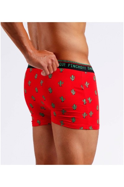 48454 DIVER bY ADMAS BOXER HOMBRE + TANGA "CACTUS" ROJO