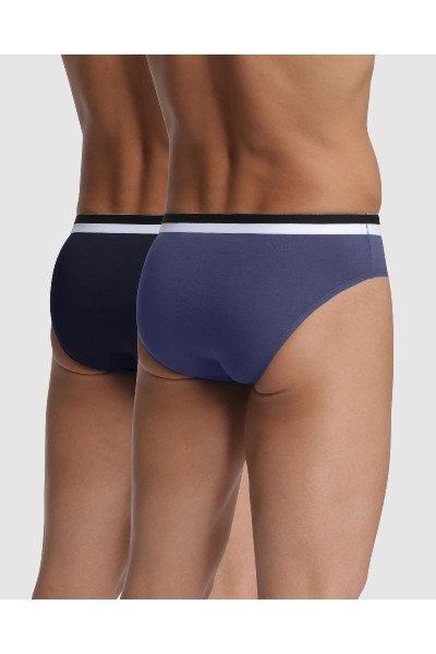 D05H1 UNNO DIM PACK-2 SLIP HOMBRE ALGODON ELASTICO