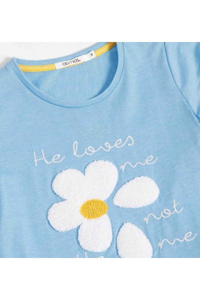 60855 ADMAS PIJAMA NIÑA "HE LOVES ME NOT HE ME LOVES"