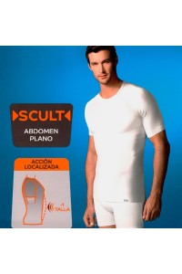 2141 ABANDERADO CAMISETA HOMBRE MANGA CORTA ABDOMEN PLANO "SCULT"