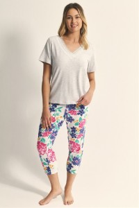 N15212 PROMISE PIJAMA PIRATA MUJER FLORAL