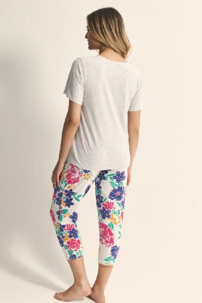 N15212 PROMISE PIJAMA PIRATA MUJER FLORAL