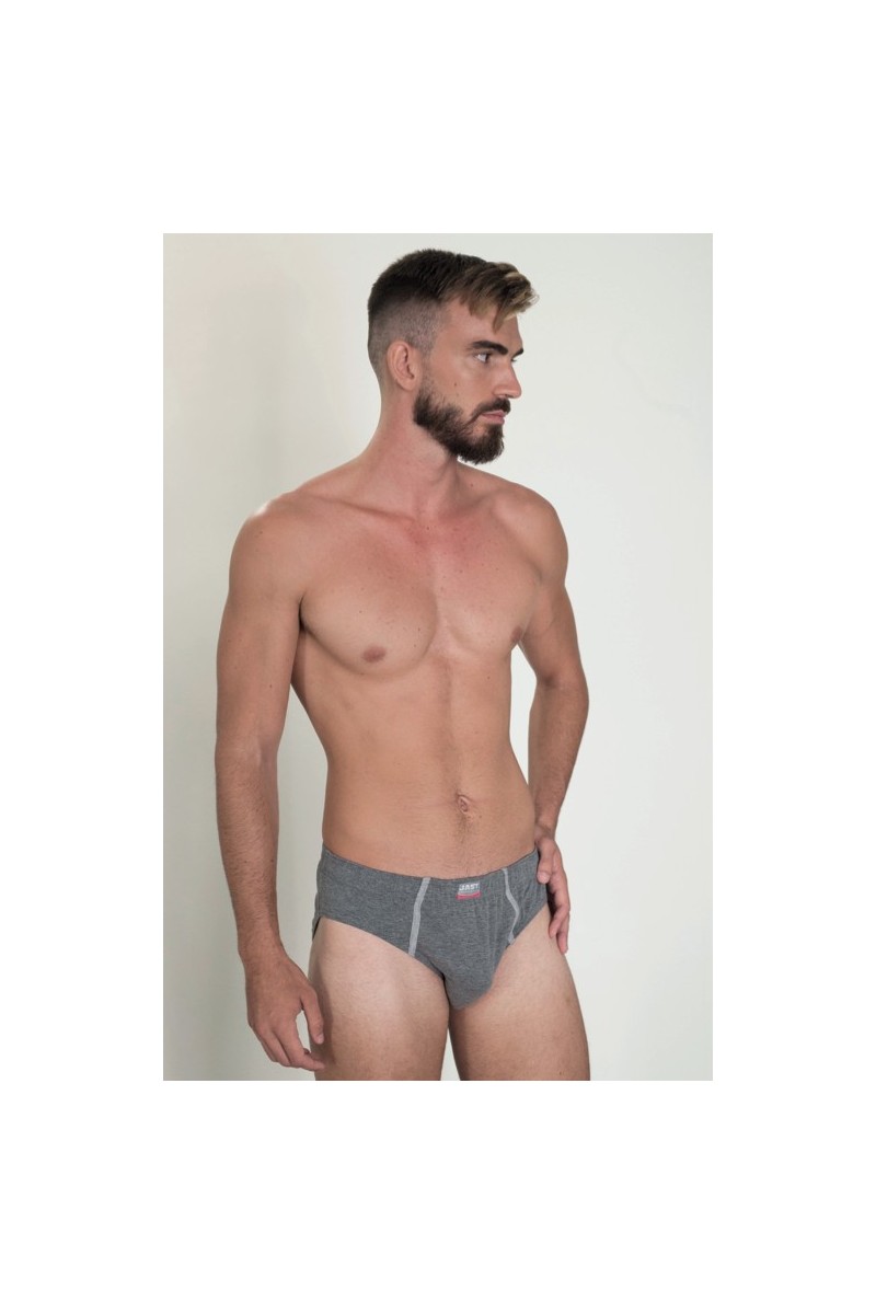 905 JAST PACK-3 SLIP HOMBRE ALG ELAST LISO CON RIBETES