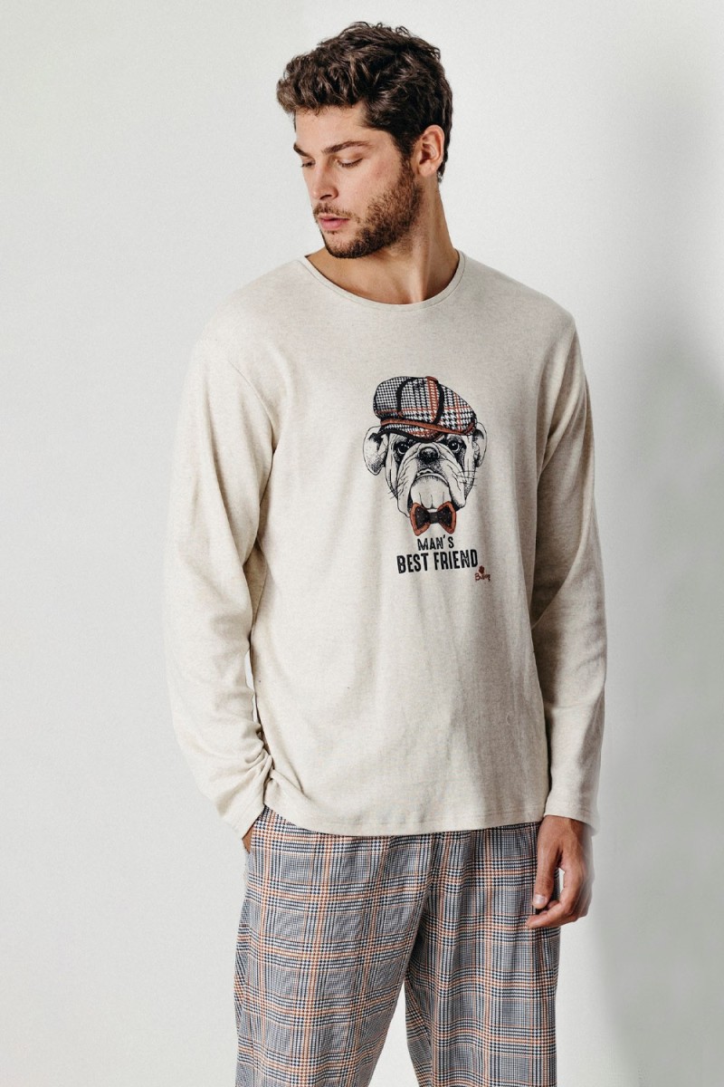 60301 ADMAS PIJAMA HOMBRE BULLDOG