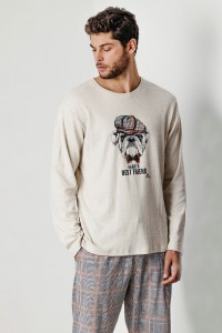 60301 ADMAS PIJAMA HOMBRE BULLDOG