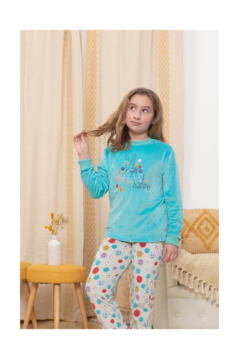 KN-447 IV23 KINANIT PIJAMA NIÑA "STAY HAPPY"