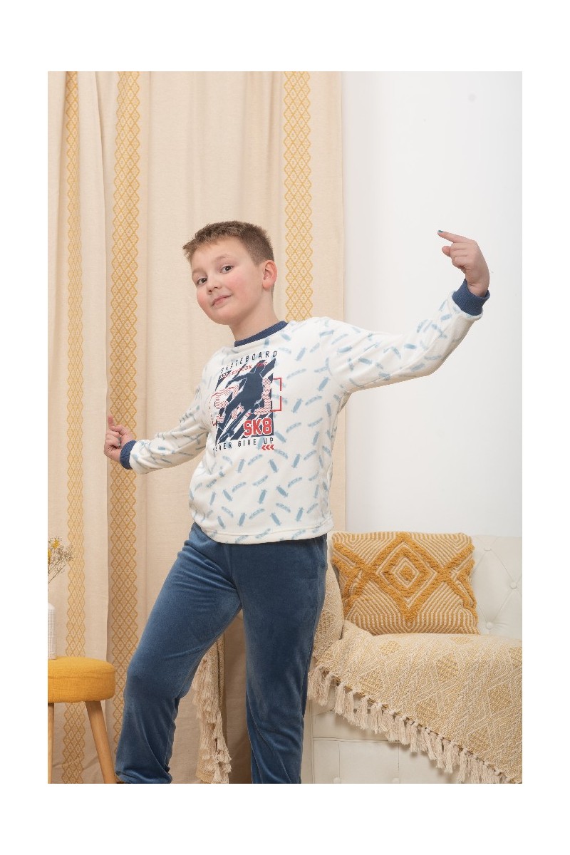 KN-346 IV23 KINANIT PIJAMA NIÑO SPANDEX "SKATEBOARD"