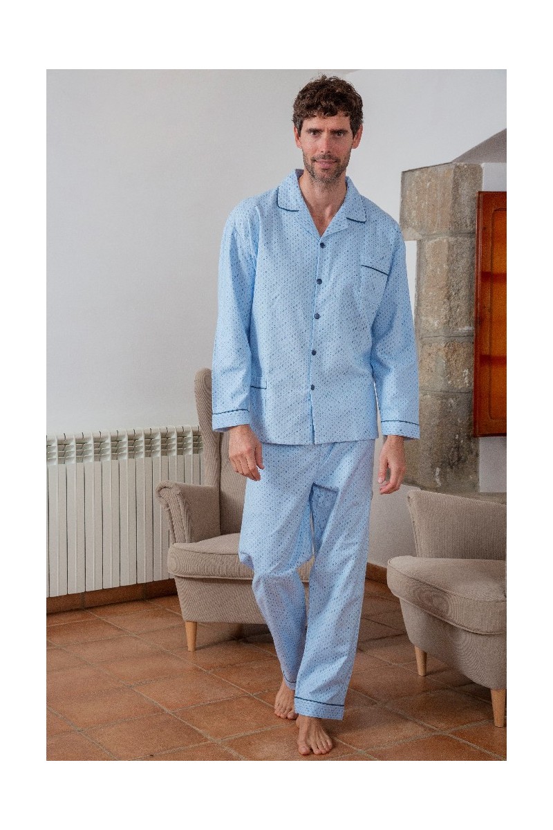 255658 MUSLHER PIJAMA HOMBRE FRANELA CUADROS