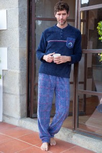 235655 MUSLHER PIJAMA HOMBRE CORALINA PANTALON CUADROS