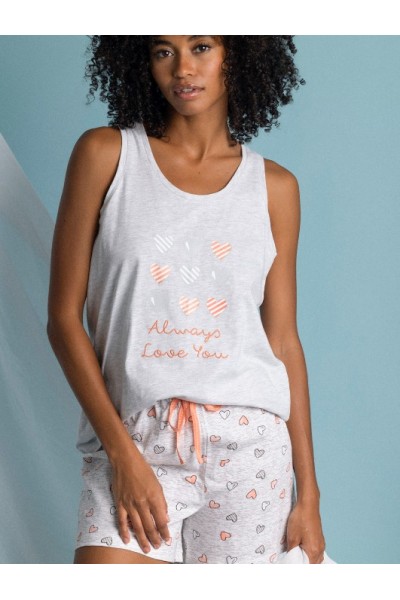 62034 ADMAS PIJAMA MUJER SIN MANGAS "ALWAYS LOVE YOU"