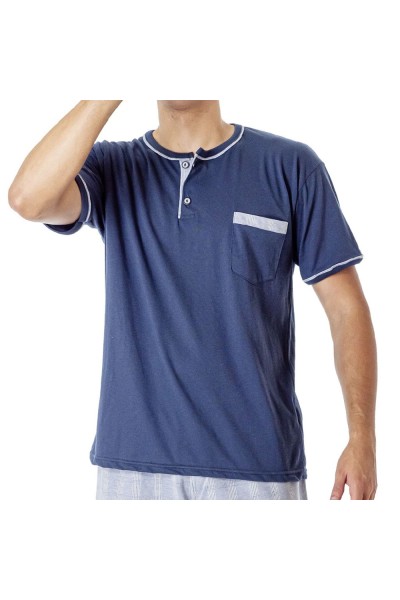 6020 DORMEN M 3XL PIJAMA CORTO HOMBRE COMBI CUADROS