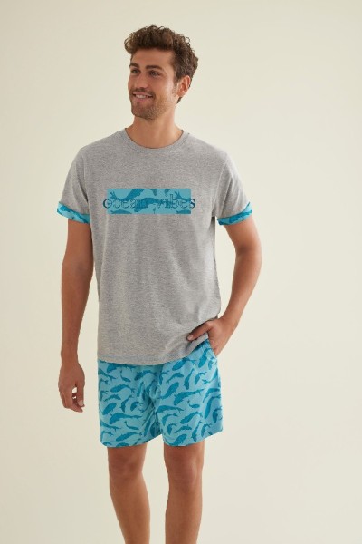 H33842 FEEL FREE PIJAMA HOMBRE OCEAN VIBES