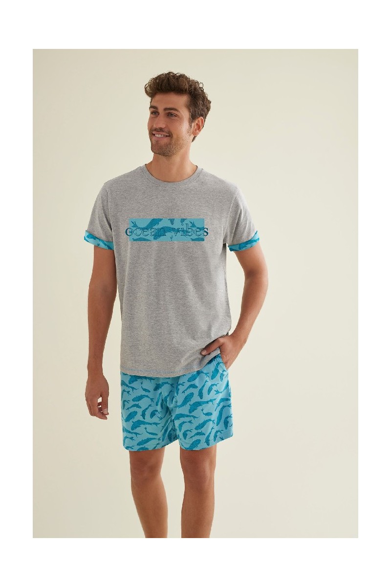 H33842 FEEL FREE PIJAMA HOMBRE OCEAN VIBES