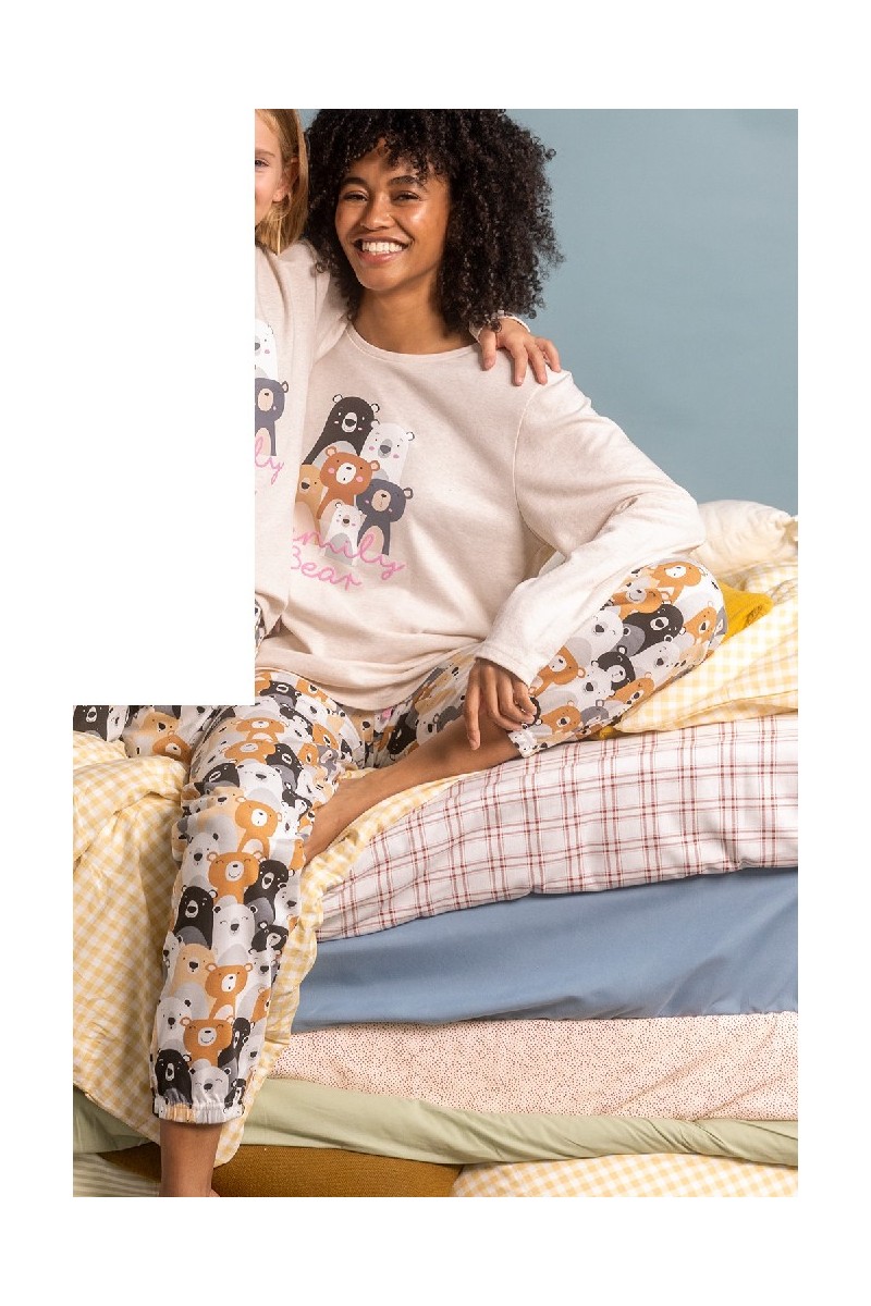 62592 ADMAS PIJAMA MUJER FAMILY BEAR