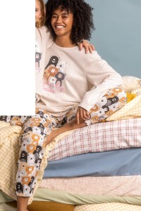 62592 ADMAS PIJAMA MUJER FAMILY BEAR