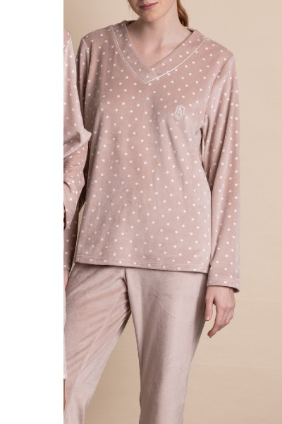 62651 ADMAS PIJAMA MUJER LUNARES