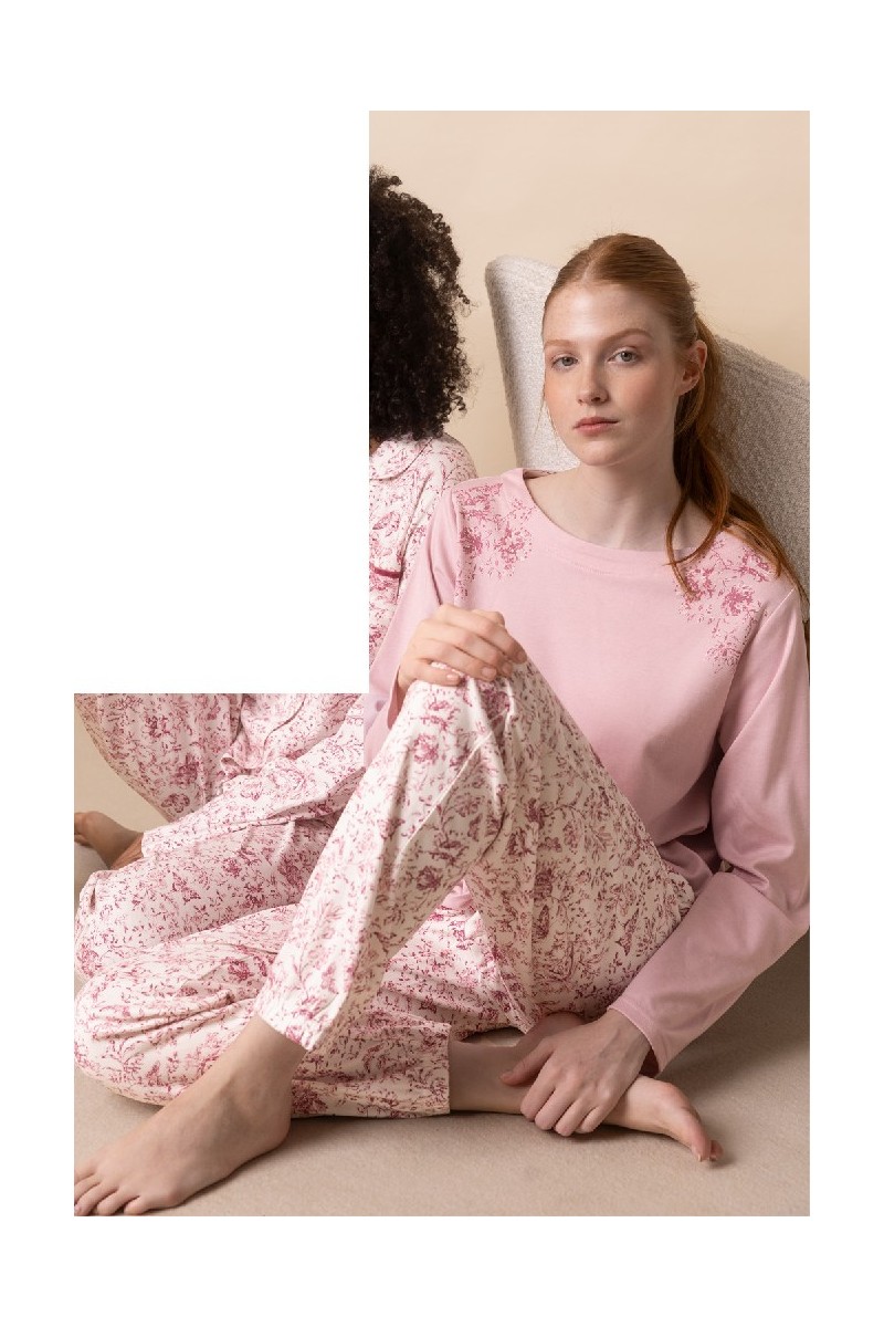 62596 ADMAS PIJAMA MUJER FLORAL