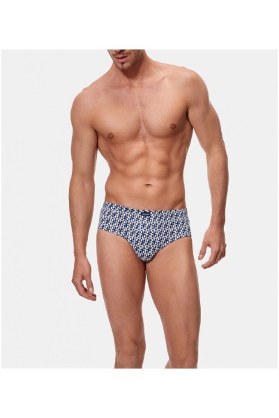 0080 ABANDERADO PACK-3 SLIP HOMBRE SEMICORTO ALGODON ESTAMPADO