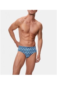 0080 ABANDERADO PACK-3 SLIP HOMBRE SEMICORTO ALGODON ESTAMPADO