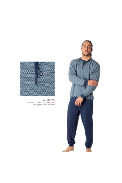 60028 DORMEN 4XL-5XL PIJAMA HOMBRE ESPIGAS