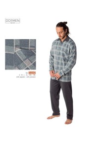 60034 DORMEN PIJAMA HOMBRE ABIERTO CUADROS