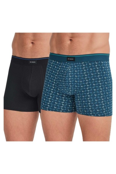 PB38 DON ALGODON PACK-2 BOXER HOMBRE COMBI LISO GEOMETRICO